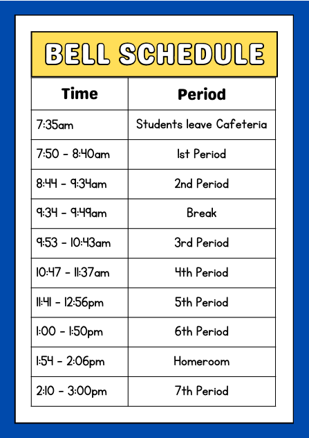 22-23 class schedule